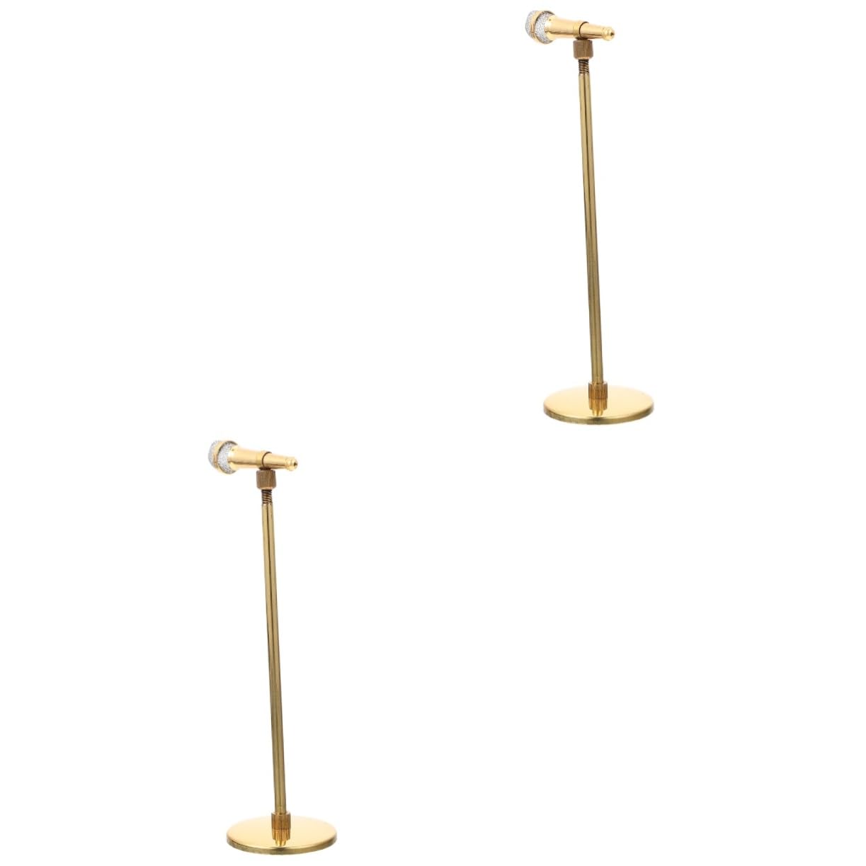 Toyvian 2 Sets Microphone Model Mini Microphone Sculpture Mini Mic Statue Desk Mic Mini Mic Toy Chic Mic Decor Metal Mini Mic Tiny Mic Desktop Adorn Miniature Anime Peripherals Brass