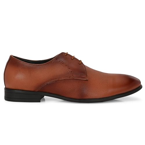 Image of Blue Leather by Centrino Lace-up Men's Formal Shoe | Stylish with Soft Cushioned Insole | Trendy Lace-Up Design | Durable Leather with Anti-Skid Sole | Perfect for Formal Wear (4039)