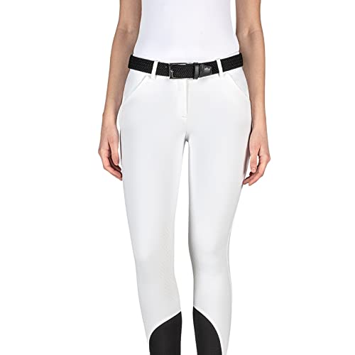 Equiline Pantalone BICE Knee Grip da Donna Bianco 38