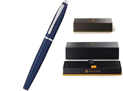 Image of Cross Calais Matte Metallic Midnight Blue Rollerball Pen in Self-Serve Packaging