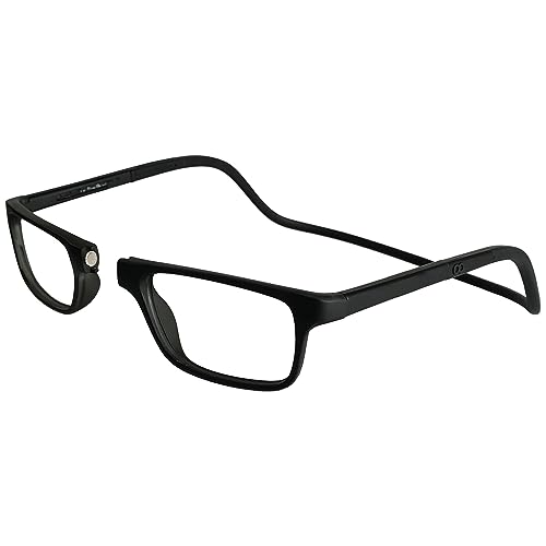 Clic Magnetic Reading Glasses for Men or Women, Soft Foldable Band, Computer Readers, Nashi (S-XL, Black, 2.50 Magnification)
