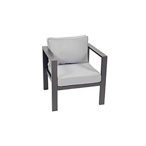 Tortuga outdoor lakeview club patio chair 275 w x 255 d x 2625 h grey  urban country home decor