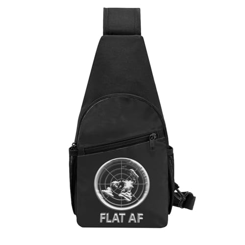 Flat AF Flat Earth，Fashion One-Shoulder Bag，Anti-Theft Crossbody Shoulder Chest Bag3