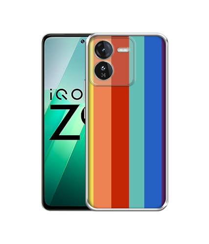 Image of Rainbow Colors Design Printed Silicon Soft TPU Back Case Cover for iQOO Z9 5G