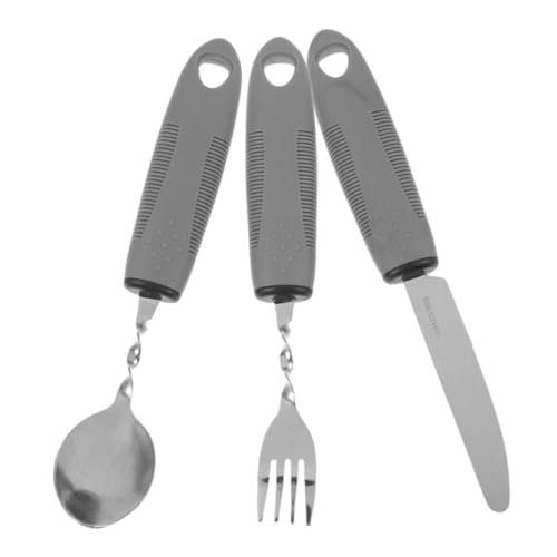 GRADENEVE 1 セット 高齢者用食器 大人の道具 高齢者の旅行用食器 ポータブルカトラリー 者の家庭用品 滑り止め付きの携帯用カトラリー 者用器具 家庭用 適応器具 防振 Pp