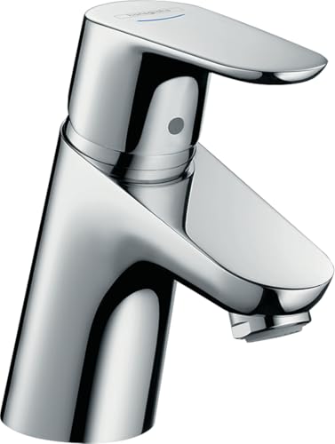 hansgrohe Focus - Mitigeur de lavabo eau froide sans tirette ni vidage, Robinet de salle de bain avec hauteur sous bec 70 mm, économie d'eau (EcoSmart),...
