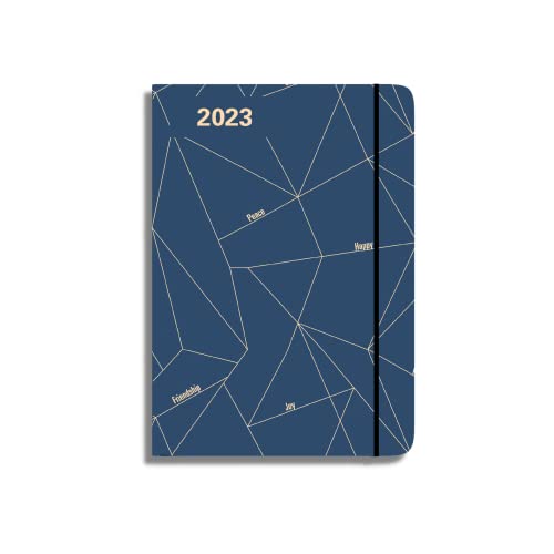 Unicef - Agenda 2023, Semana Vista, 13'5 x 20 cm, Geometric Blue Cover