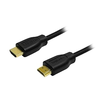 LogiLink CH0076 - HDMI High Speed mit Ethernet V14 Kabel 2X 19-pin Male Gold Schwarz 02m