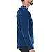 100% Merino Wool - Men's Midweight Long Sleeve Crew Shirt - Thermal Base Layer - NO Itch Renewable Fabric - Navy Blue - Medium