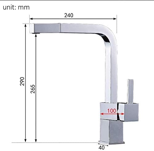Robinet d'évier carré extractible pour simplifier la vaisselle