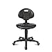 Topstar Industrie-Drehstuhl mit Rollen, Sitz und Rücken aus PU, Sitzhöhe 420-550 mm, Sitzbreite 460 mm, Sitztiefe 420 mm