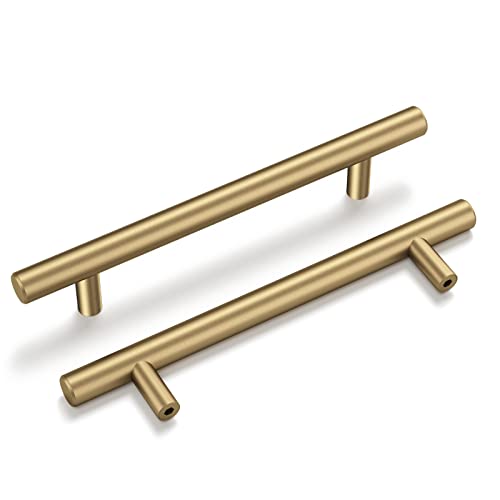 Goldenwarm 10 Pack Champagne Bronze Cabinet Pulls Kitchen Cupboard Handles 160mm Champagne Drawer Pulls Ideal for Kitchen Bathroom Bedroom