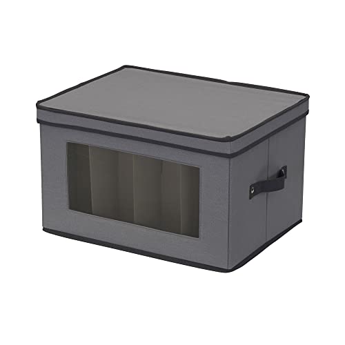 Household Essentials Gray Stemware Storage Box #TOP22