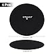 NBEADS 4 Stück Plattenteller Matte, 18.5cm Filz Plattenspieler 3mm Matte Plattenspieler Slipmat Matte Plattenspieler Matte für Heimplattenspieler, Schwarz