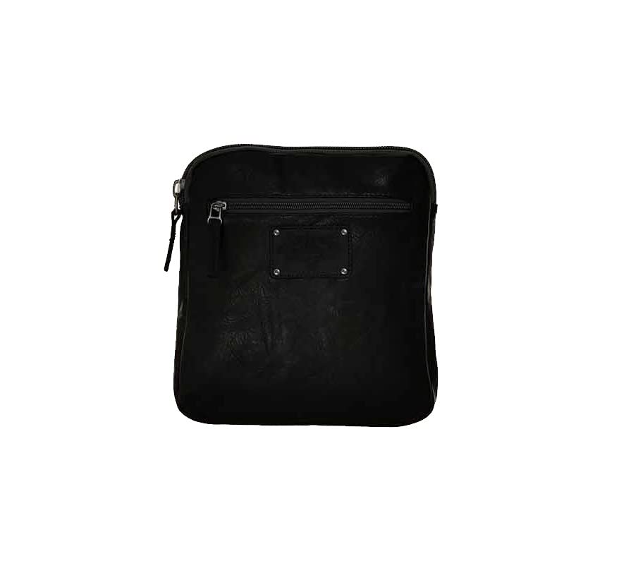 Cross-body bag slim Avirex Colección Buffalo: bolsa para hombre funcional en color negro
