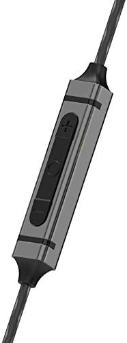 Betron ELR50 Earphones Wired In Ear Headphones with Microphone and Volume Control, Noise Isolating Silicone Earbuds, Tangle-Free Cord