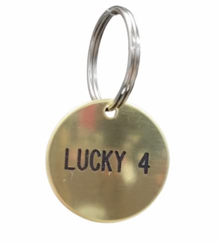 Tack Shack of Ocala Custom Engraved Brass Round Tags, Round Tags, ID Tags, Engraved Round Tag, Solid Brass Dog Tags, Personalized Tag (Medium (1"))