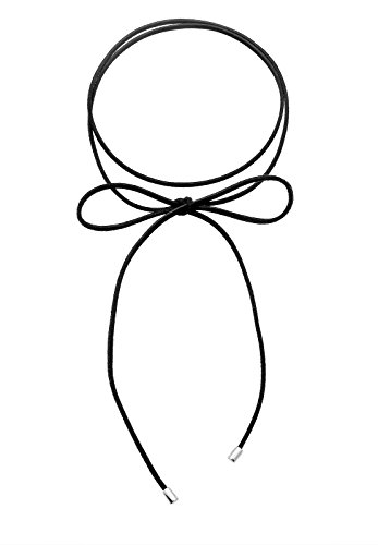 Choker en argent 925 de prestige et velours noir véritable - 3