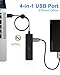 Aceele USB Hub 3.0 Splitter with 4ft Extension Long Cable Cord, 4-Port Ultra-Slim Multiport Expander for Desktop Computer PC, Laptop, Chromebook, Mac Mini, iMac, PS4, Flash Drive Data and More
