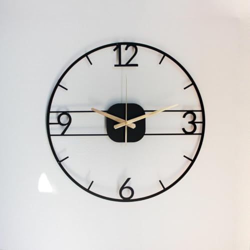 Image of Morden Metal Wall Clock for Living Room, Bedroom, Office, Kitchen, Stylish Wall Clock for Home and Hall, Designer Big Size Modern (DA-221, 60 CM)