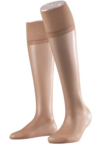 Falke Women's 1 Pair Pure Matt 20 Knee Highs with Sensitive Top 4.5-7 Black