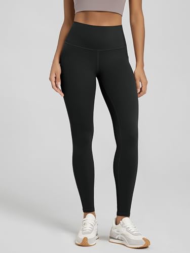 Image of ODODOS Buttery Soft Lounge Yoga Leggings with Pockets for Women Full Length 28 inch High Waist Yoga Pants, Black, X-Small
