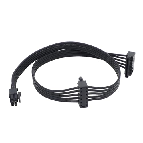 Cable de alimentación M1ni 6 Pin a 2 SATA 15 Pin 45cm miniatura 4
