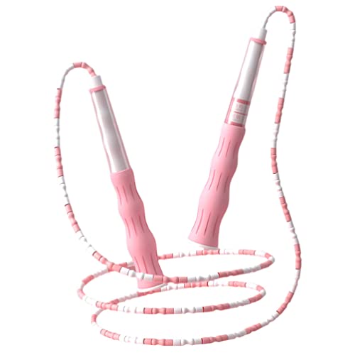 BESPORTBLE Beaded Jump Rope for Fitness Boys and Girls Exercise Rope for Classroom and Gym Adjustable Suitable for Beginners and School Use Height