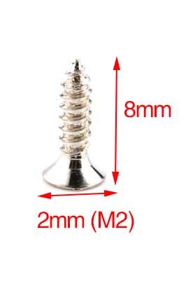 Image of Tia Screws 2mm Dia for Small Furniture, Instruments, Projects and DIY -480pcs (M2x8mm, Silver)