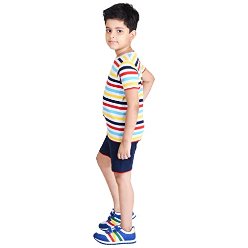 Image of Clothe Funn Boys Printed Cotton Half Sleeves T-Shirt & Shorts Set