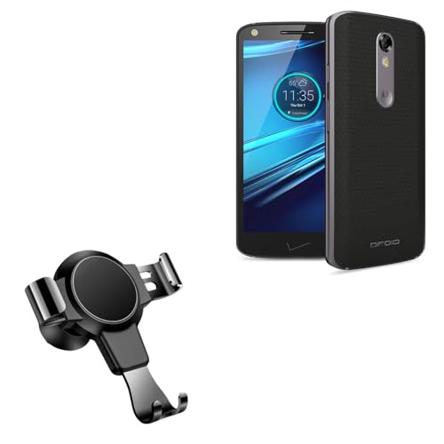 BoxWave Car Mount Compatible with Motorola Droid Turbo 2 - X-Switch Car Mount, Air Vent Mounted Holder Simple Minimal - Jet Black