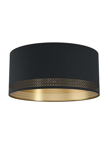 Plafonnier moderne en tissu noir et or GL0448 résout l'éclairage éblouissant