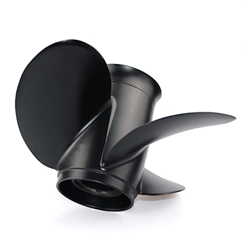 Image of CAPTAIN 4 Blades Propeller Fit Yamaha Outboard Engine t50 60hp t60 70hp f70 75hp f75 80hp f80 85hp 90hp f90 f100 115hp F115 130hp 15 Tooth Spline Prop