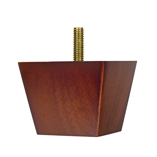 Maricome 2 Inch Sofa Legs Set Of 4 Wood Furniture Feet For Couch Wooden Replacement Legs Tapered Pyramid Walnut #TOP5