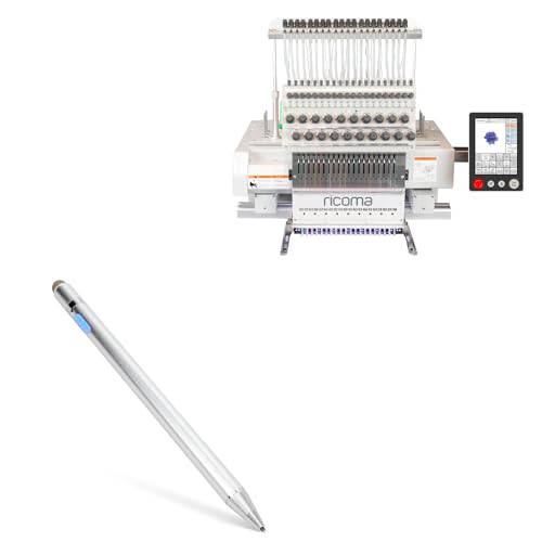 BoxWave Stylus Pen Compatible with Ricoma MT-2001-8S Touchscreen - AccuPoint Active Stylus, Electronic Stylus with Ultra Fine Tip - Metallic Silver