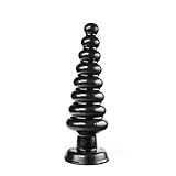 Zizi Teammate - strukturierter Buttplug - 20 cm lang, einführbar 18 cm - Durchmesser 20 bis 62 mm, schwarz