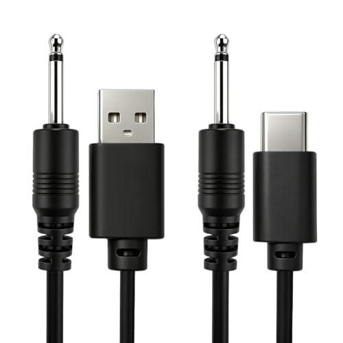 Image of ZORBES 2Pcs 2.5mm Jack Massager Charger Cable with USB-A & USB-C Port