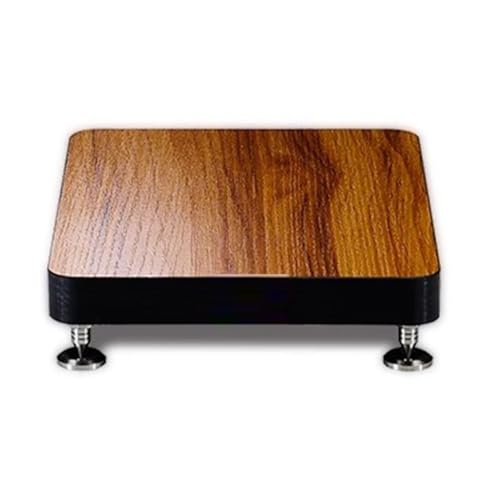 Étagère HiFi à 1 Niveau, Meuble TV, Plateau Audio sur Pied, étagères Multifonctions en MDF pour amplificateur AV, Meuble TV (Couleur Bois, 23 x 29 cm)