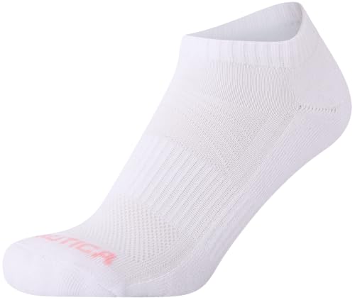 Image of Nautica Womens No Show Socks Moisture Wicking Low Cut Ankle Socks, 12 Pack | Moisture Wicking Dri-Motion Fabric, Cushioned Key Areas, Banded Arch Support, No Show Low Cut, Shoe Size 4-10