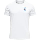 PadelFrog Camiseta TriDri Padel Hombre | Camiseta deportiva ligera y transpirable con tejido absorbente | Ropa Performance Padel UPF 40+ | Colección Action, Blanco / Azul, M