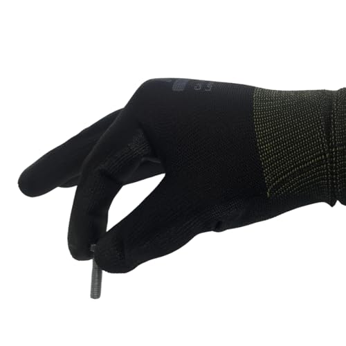 Luva De Segurança Multitato Tátil Banhada Pu Black Epi Aa C.A (mecânico, Pedreiro, Eletricista, Logi