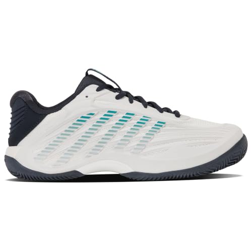 K-Swiss Men's Hypercourt Express 3 Tennis Shoes for Clay Courts, White, Size 7.5