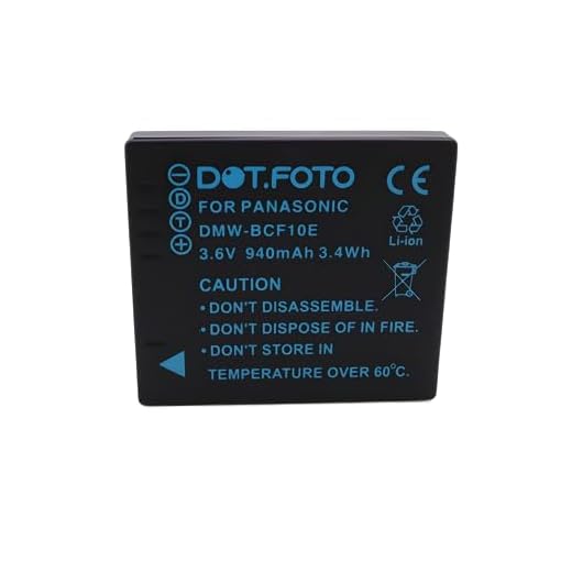 Dot.Foto DMW-BCF10E, CGA-S/106C Premium 3.6v / 940mAh Akku für Panasonic Lumix DMC-FS62 DMC-FS10 FS6 FS7 FS15 FS30 FS42 FS62 DMC-FT3 DMC-TS4