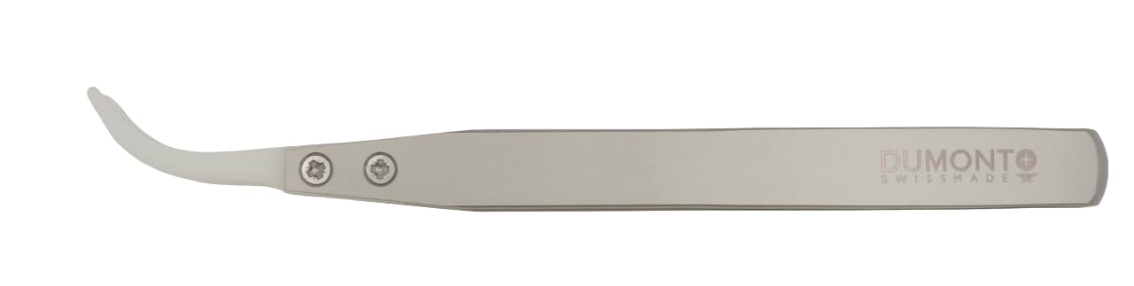 Pinzas de precisión Dumont para relojería, joyería y micromecánica de precisión - Puntas Delrin blanco - Antimagnético (D17B)