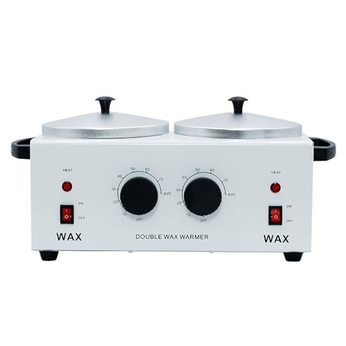 CUSMA Crisol De Chocolate, Máquina Templadora De Chocolate, Fundidor De Chocolate Eléctrico Calentado con 2 Ollas para Hacer Chocolate Y Dulces,Blanco