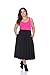 WM Women's Plus 'Tasmin' Flare Midi Skirts (Black, 3X)