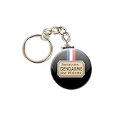  Porte Clés Chaînette 3,8 centimètre Profession Gendarme qui déchire Idée Cadeau Accessoire Anniversaire Noël Remerciement Fête