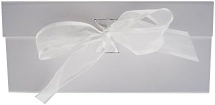 White Cotton Cards Patterned Wedding Rings, Wedding Day Large Keepsake Box (PWR2X)