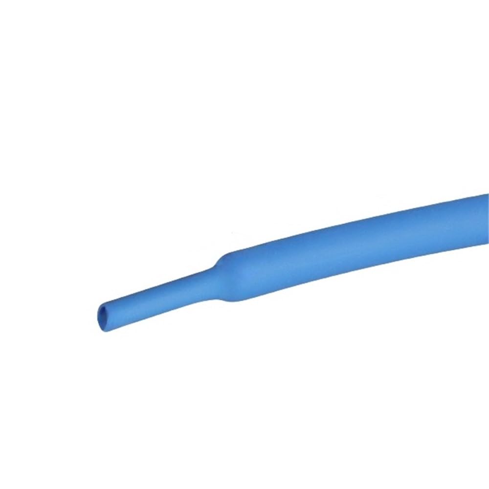 Owijki z rurki termokurczliwej z PVC, Wielokolorowy klej termokurczliwy o wielu rozmiarach Kabel z drutu poliolefinowego współczynniku skurczu 3:1(Blue,2.4MM*100M)