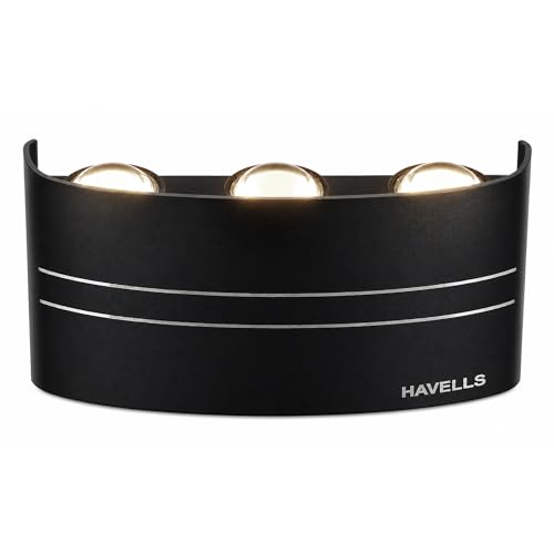 Image of Havells Brillante Outdoor Wall Washer 7W 6-Way Decorative Outdoor Light | IP65 Dust-Proof & Waterproof Outdoor Light | Colour : Warm White | Elegant 2H Wall Washer for Outdoor Spaces